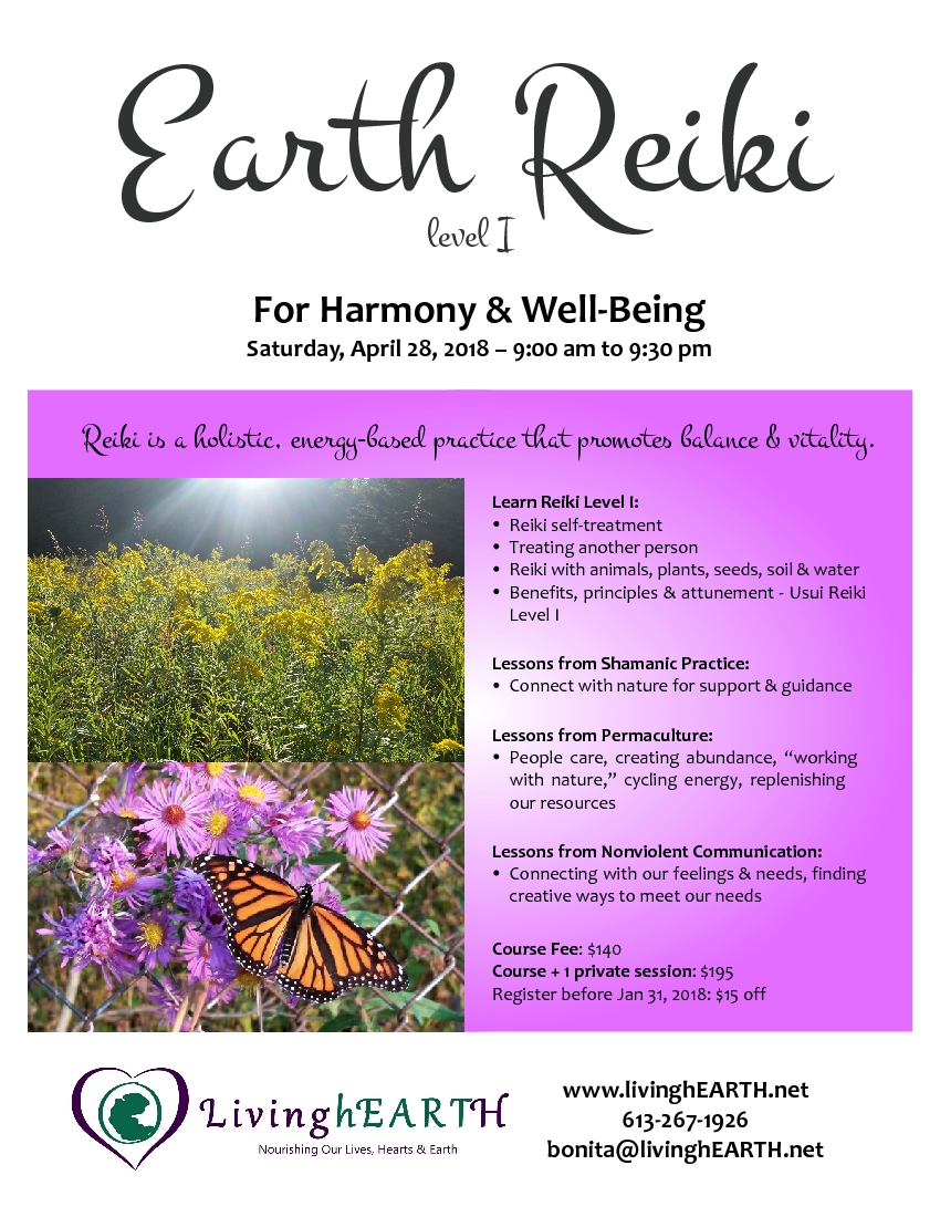Earth Reiki course flyer