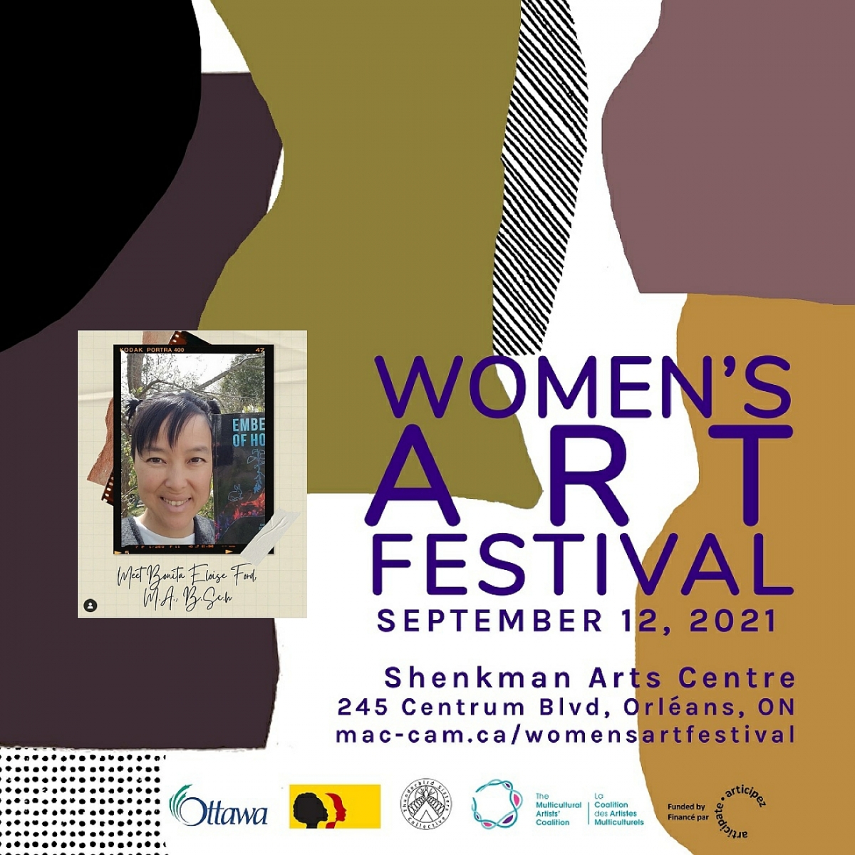 "Women+ Art Festival: Immigrant, Refuge, and Racialized" poster